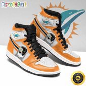 Miami Dolphins Air Jordan 1 Shoes Jack Skellington Printing Shoes Sneaker