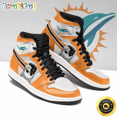 Miami Dolphins Air Jordan 1 Shoes Jack Skellington Printing Shoes Sneaker