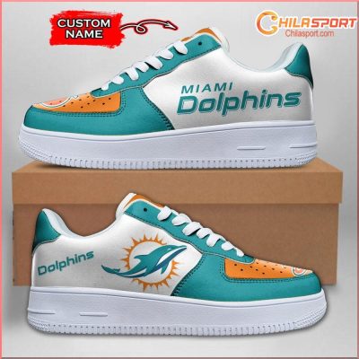 Miami Dolphins NFL Air Low Top AF1 Sneakers Shoes Official Store Best Stylish Footwear - soulcals