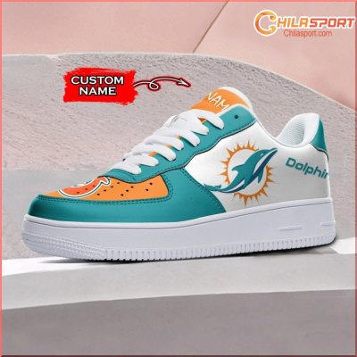 Miami Dolphins NFL Air Low Top AF1 Sneakers Shoes Official Store Best Stylish Footwear - soulcals