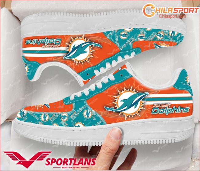 Miami Dolphins NFL Air Low Top AF1 Sneakers Stylish Comfortable Shoes For Men And Women - soulcals