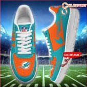 Miami Dolphins NFL Air Low Top AF1 Sneakers Stylish Fan Shoes For Men Women Gift Ideas - soulcals