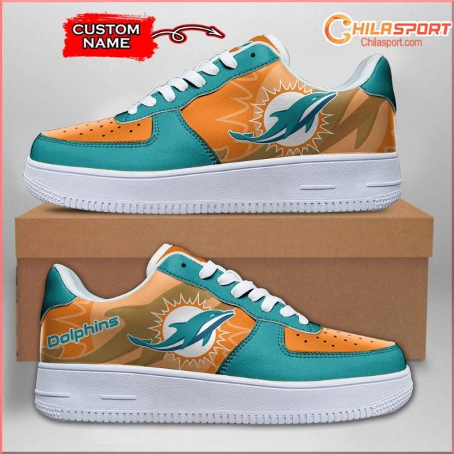 Miami Dolphins NFL Air Low Top AF1 Sneakers Stylish Shoes for Men and Women Fans - soulcals