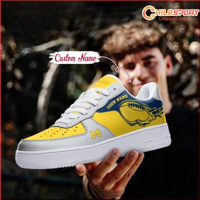 Michigan Wolverines NCAA Air Low Top AF1 Sneakers Shoes For Stylish Fan Comfort - soulcals
