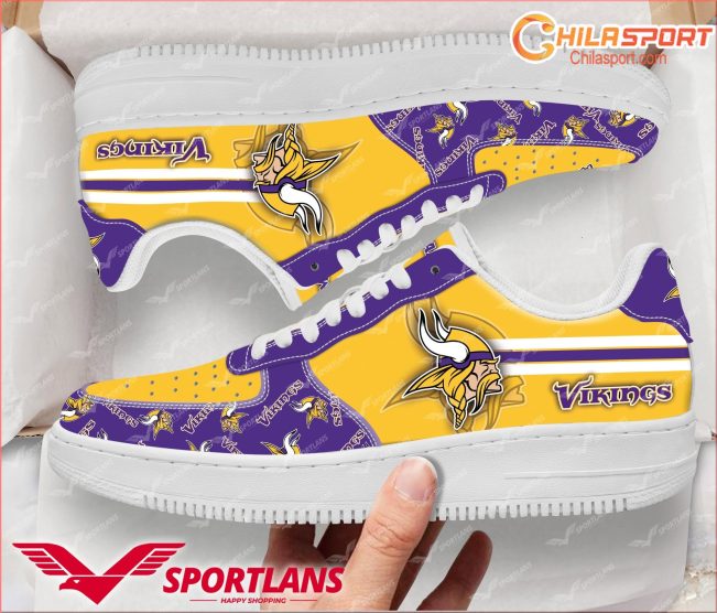 Minnesota Vikings NFL Air Low Top AF1 Sneakers Stylish Fan Shoes For Men Women - soulcals