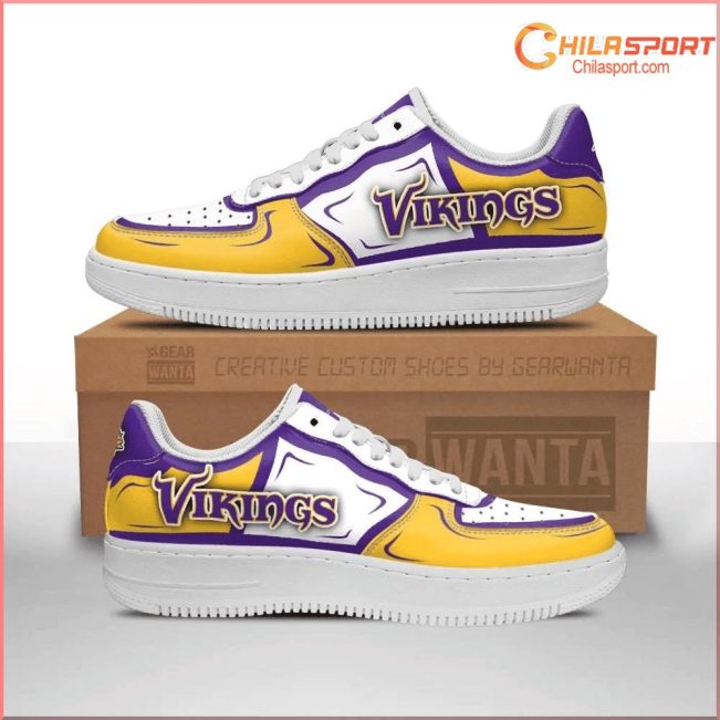 Minnesota Vikings Sneakers - Stylish Air Low Top AF1s - Gift Idea - soulcals