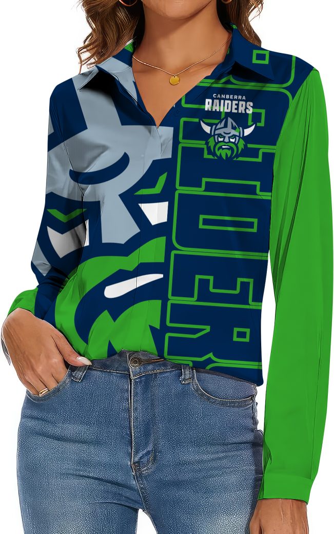 Canberra Raider Women's Casual Shirt Personalized Gift For Fans v4