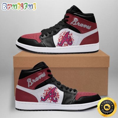 MLB Atlanta Braves Air Jordan 1 High Sneakers