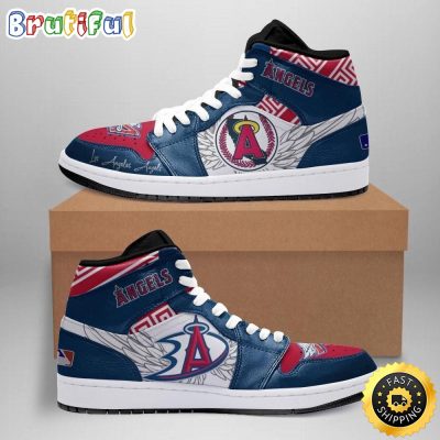 MLB Los Angeles Angels Air Jordan 1 High Sneakers Stylish Air Jordan 1 Series