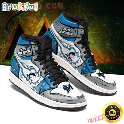 MLB Miami Marlins Air Jordan 1 High Sneakers Classic Air Jordan Sneakers