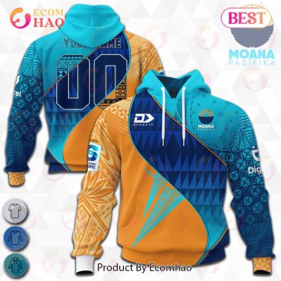 Moana Pasifika Super Rugby Mix Jerseys 2023 Personalized 3D Hoodie -soulcals