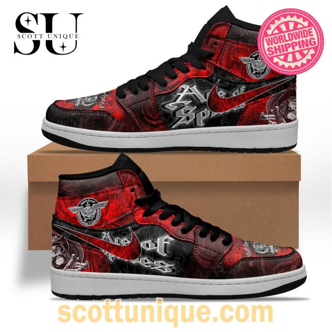 Ace of Spades Motorhead Nike Air Jordan 1 High Top Sneaker -Soulcals.com