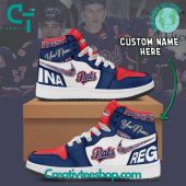 WHL Regina Pats Custom Name Air Jordan 1 Sneaker - soulcals.com