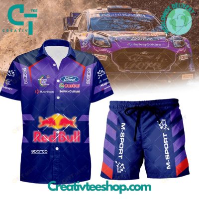 M Sport Ford World Rally Team Hawaiian Shirt and Shorts - Teesmith