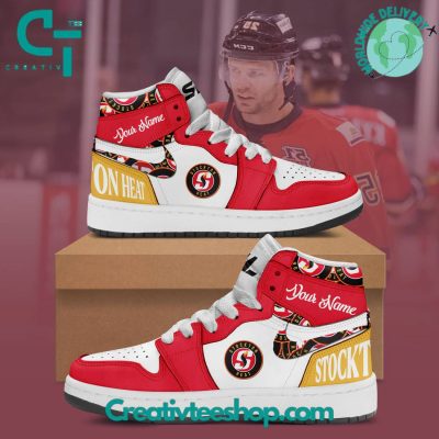 AHL Stockton Heat Air Jordan 1 Sneakers - soulcals.com