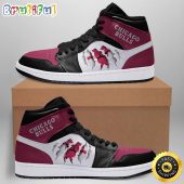 NBA Chicago Bulls Red Black Scratch Air Jordan 1 High Sneakers