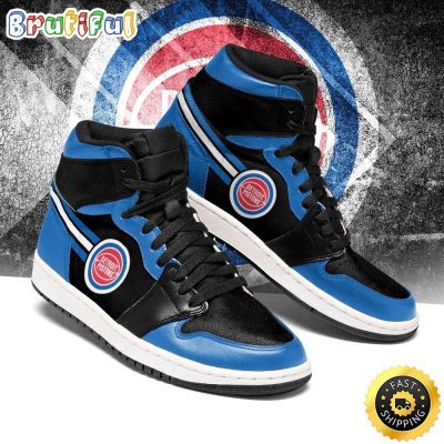 NBA Detroit Pistons Blue Black Air Jordan 1 High Sneakers Classic Air Jordan Sneakers