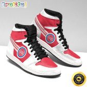 NBA Detroit Pistons White Red Air Jordan 1 High Sneakers