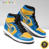 NBA Golden State Warriors Gold Blue Air Jordan 1 High Sneakers Iconic Air Jordan 1 Shoes