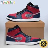 NBA New Orleans Pelicans Red Navy Air Jordan 1 High Sneakers