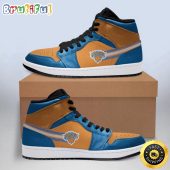 NBA New York Knicks Orange Bllue Air Jordan 1 High Sneakers Classic Air Jordan Sneakers