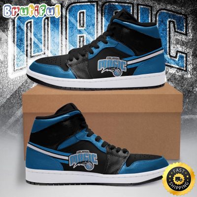 NBA Orlando Magic Blue Black Air Jordan 1 High Sneakers