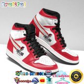NBA Portland Trail Blazers White Red Air Jordan 1 High Sneakers