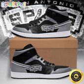 NBA San Antonio Spurs Black Silver Air Jordan 1 High Sneakers