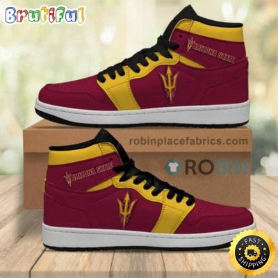 NCAA Arizona State Sun Devils Maroon Air Jordan 1 High Sneakers