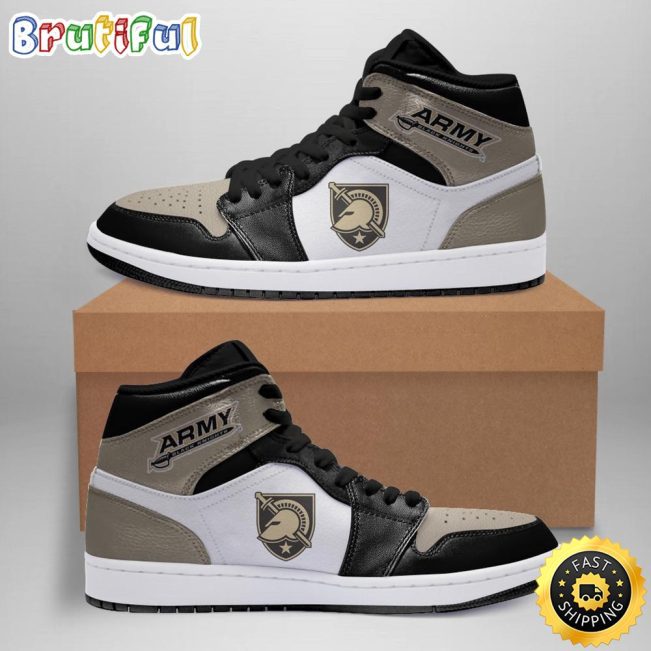 NCAA Army Black Knights Gray Air Jordan 1 High Sneakers