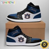 NCAA Auburn Tigers Blue Black Air Jordan 1 High Sneakers
