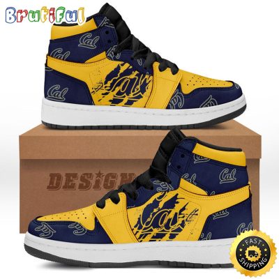 NCAA California Golden Bears Blue Air Jordan 1 High Sneakers Legendary Air Jordan Footwear