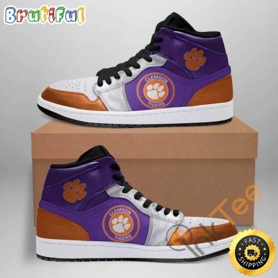 NCAA Clemson Tigers Air Jordan 1 High Sneakers Iconic Air Jordan 1 Shoes