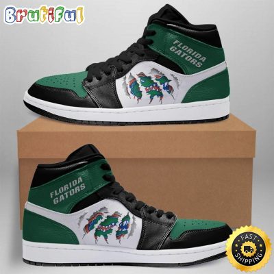 NCAA Florida Gators Green Black Air Jordan 1 High Sneakers Legendary Air Jordan Footwear