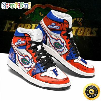 NCAA Florida Gators Orange Blue Air Jordan 1 High Sneakers