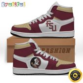 NCAA Florida State Seminoles Garnet Gold Air Jordan 1 High Sneakers