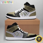 NCAA Georgia Tech Yellow Jackets Gold Black Air Jordan 1 High Sneakers