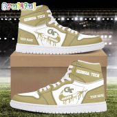 NCAA Georgia Tech Yellow Jackets Sport Team Personalized Air Jordan 1 Hightop Shoes
