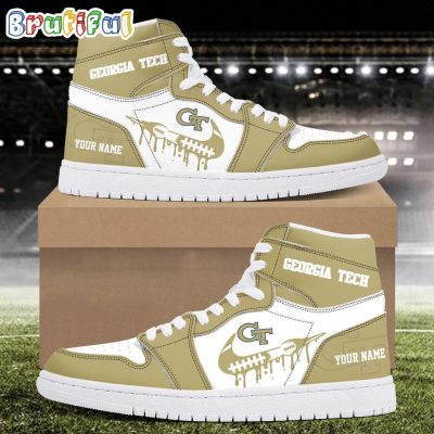 NCAA Georgia Tech Yellow Jackets Sport Team Personalized Air Jordan 1 Hightop Shoes