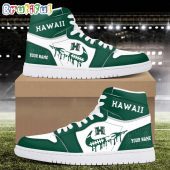 NCAA Hawaii Rainbow Warriors Sport Team Personalized Air Jordan 1 Hightop Shoes