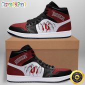 NCAA Indiana Hoosiers Black Crimson Scratch Air Jordan 1 High Sneakers