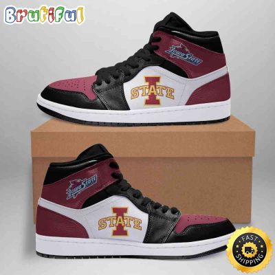 NCAA Iowa State Cyclones Cardinal Black Air Jordan 1 High Sneakers