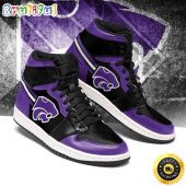 NCAA Kansas State Wildcats Purple Black Air Jordan 1 High Sneakers