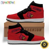 NCAA Louisville Cardinals Red Black Air Jordan 1 High Sneakers Legendary Air Jordan Footwear