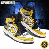 NCAA Michigan Wolverines Maize White Air Jordan 1 High Sneakers