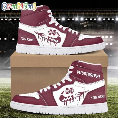 NCAA Mississippi State Bulldogs Sport Team Personalized Air Jordan 1 Hightop Shoes