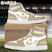 NCAA Navy Midshipmen Sport Team Personalized Air Jordan 1 Hightop Shoes