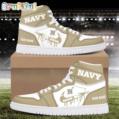 NCAA Navy Midshipmen Sport Team Personalized Air Jordan 1 Hightop Shoes
