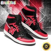 NCAA Nebraska Cornhuskers Red Black Air Jordan 1 High Sneakers