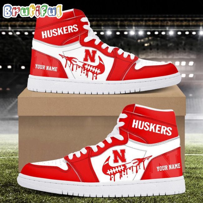 NCAA Nebraska Cornhuskers Sport Team Personalized Air Jordan 1 Hightop Shoes